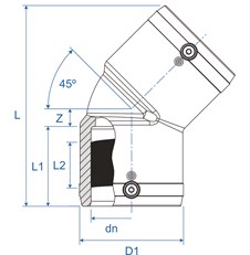 Friatec Elbow W45 EF Blk Ill