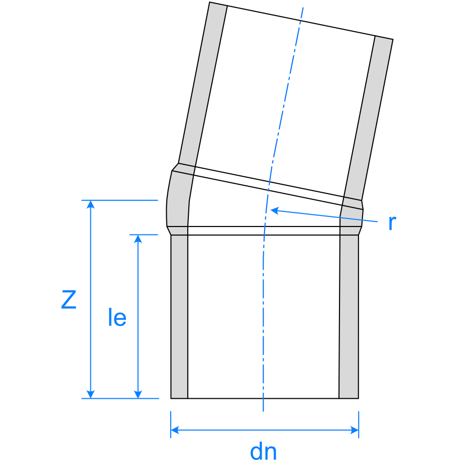 Mill Pro Elbow Mld 11 LS Blu Ill