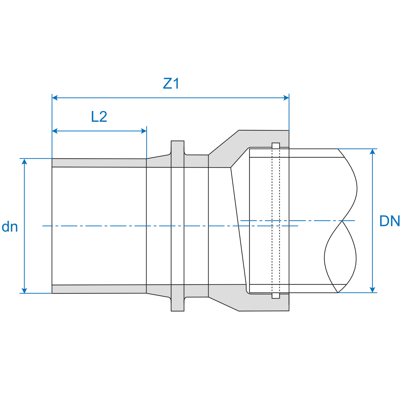 P Trap RRJ Socket Trans Ecc Ill