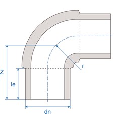 Elbow Mld 90 LS Blk Ill