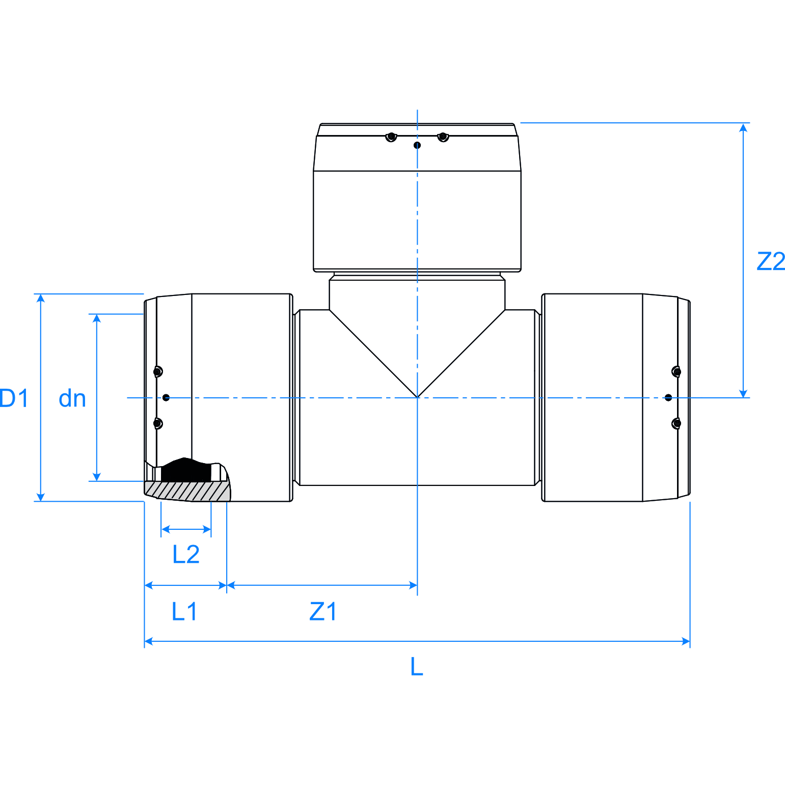 Friatec Tee T XL EF Blk Ill